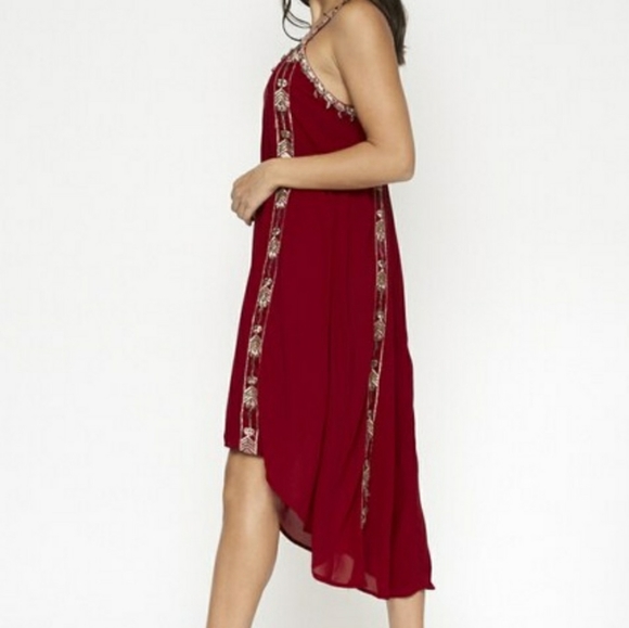 Women boho gypsy high low dress - Picture 3 of 4